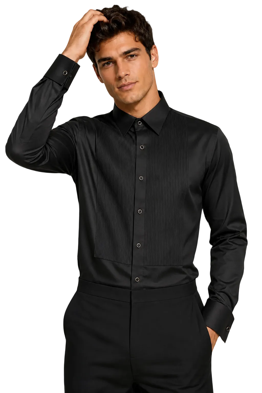 [40153-SIYAH] Z TUXEDO SHIRT