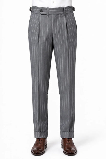 [PCFSTARMEN KING-39119] STARMENKING PINSTRIPE SIDEBUCKLE CF PANT