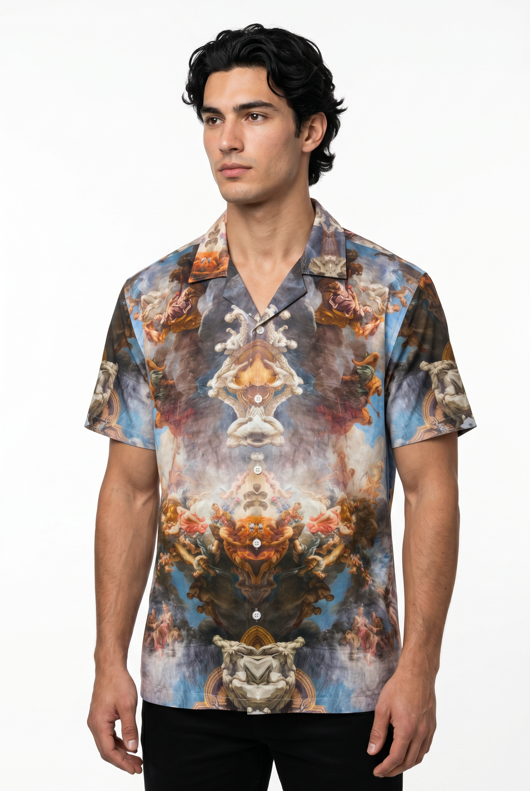 [48021-39] Resort Collar Short Sleeve Shirt