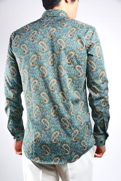 [48011-34] DT PRINTED DRESS SHIRT