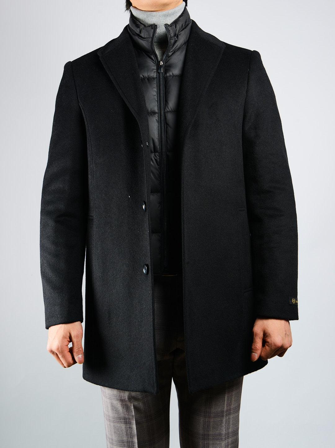 Preston Brushed Coat w/Shoulder Stitch Placket