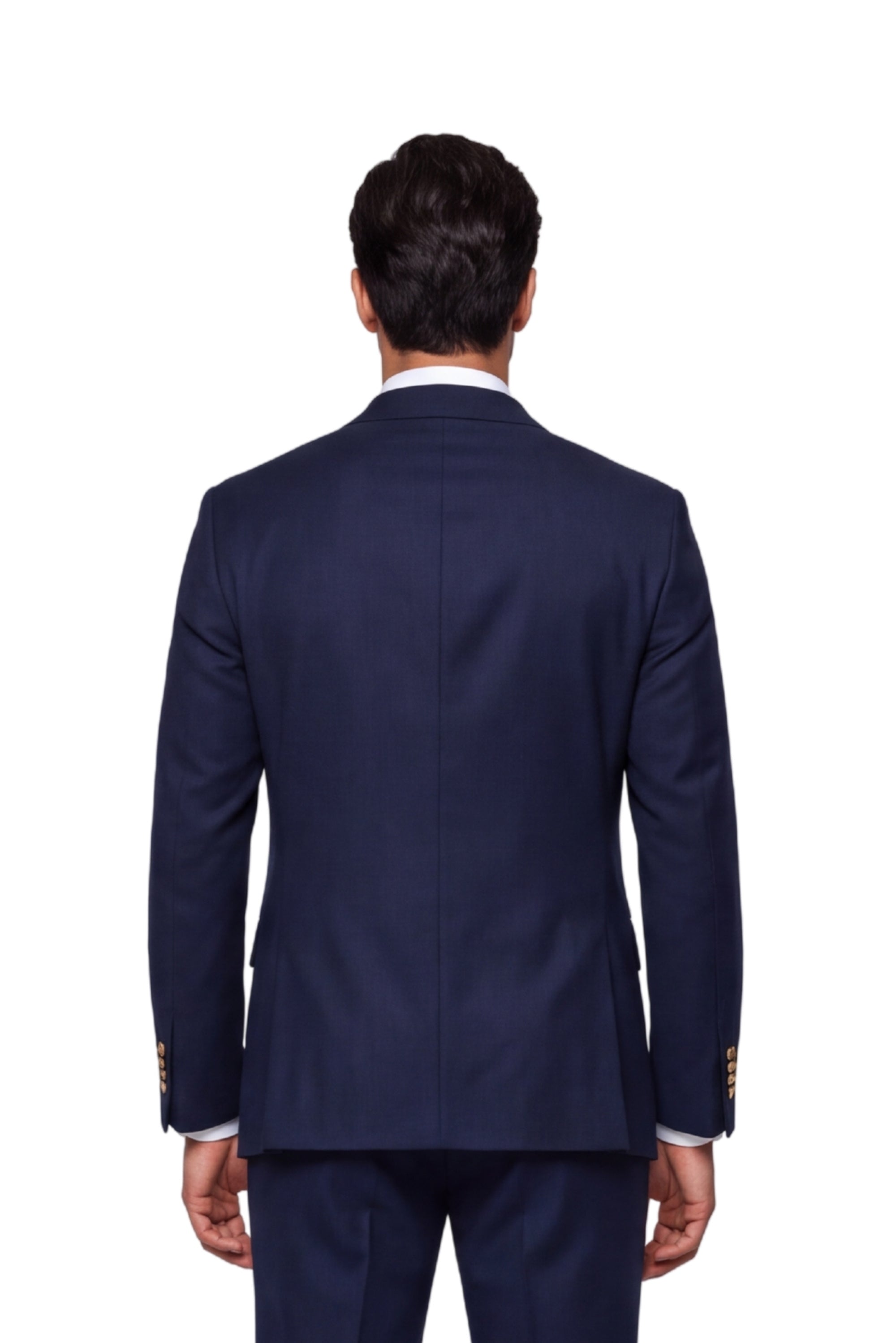 [GB-ATLAS NAVY192] ATLAS DB GOLD BUTTON STRETCH BLAZER
