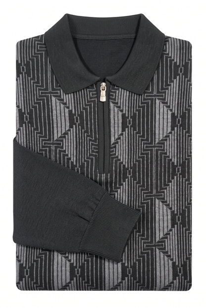 [39815-40-101] WOOL BLEND LS POLO