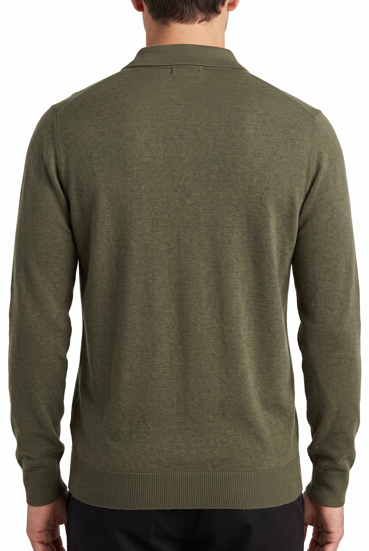 [32091-40-182] CASHMERE BLEND LS POLO