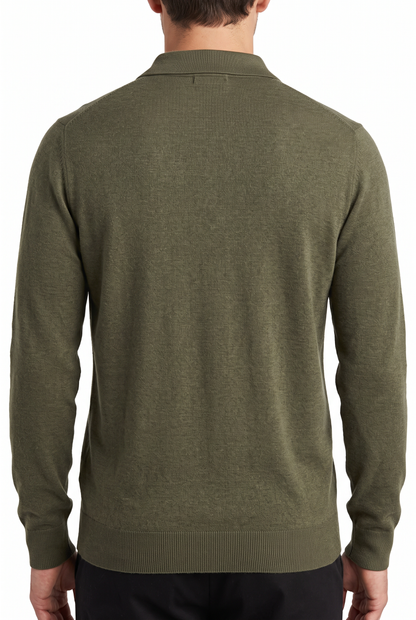 [32091-40-182] CASHMERE BLEND LS POLO