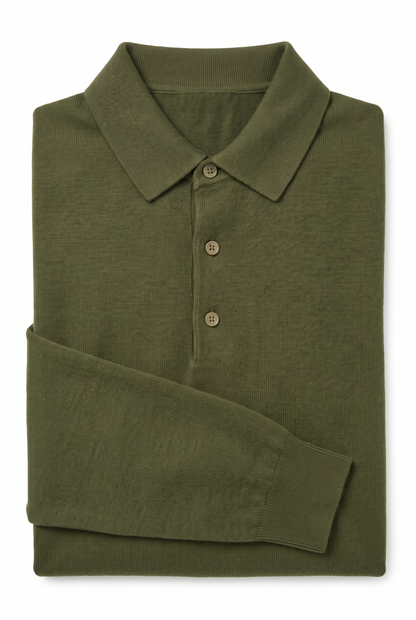 [32092-40-182] CASHMERE BLEND LS POLO