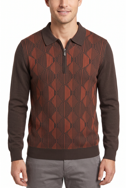 [39815-40-104] WOOL BLEND LS POLO