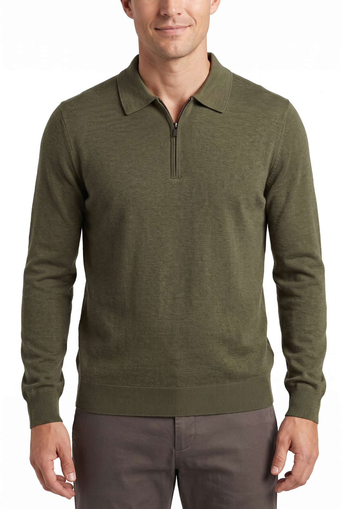 [32091-40-182] CASHMERE BLEND LS POLO