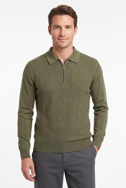 [32093-40-182] CASHMERE BLEND LS POLO