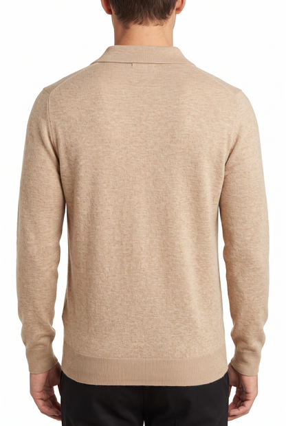 [32090-40-218] CASHMERE BLEND LS JOHNNY COLLAR