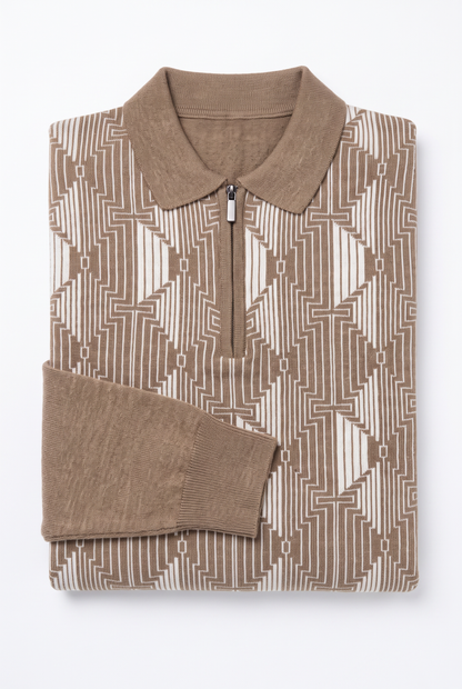 [39815-40-979] WOOL BLEND LS POLO