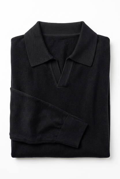 [32090-40-101] CASHMERE BLEND LS JOHNNY COLLAR