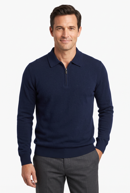 [32091-40-102] CASHMERE BLEND LS POLO