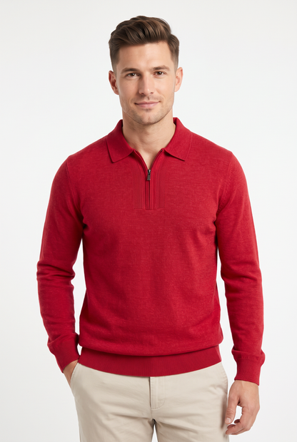 [32091-40-121] CASHMERE BLEND LS POLO