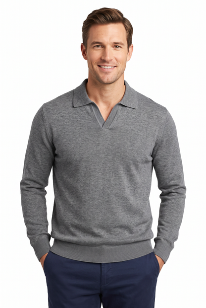 [32090-40-912] CASHMERE BLEND LS JOHNNY COLLAR