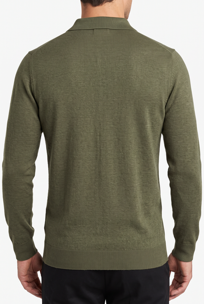 [32081-40-182] CASHMERE BLEND LS POLO