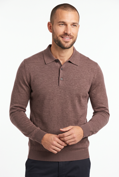[32092-40-991] CASHMERE BLEND LS POLO