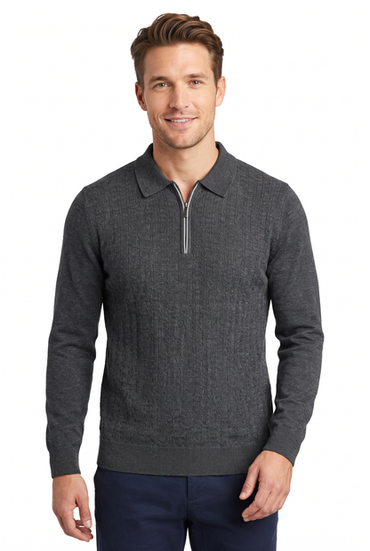 [32093-40-103] CASHMERE BLEND LS POLO