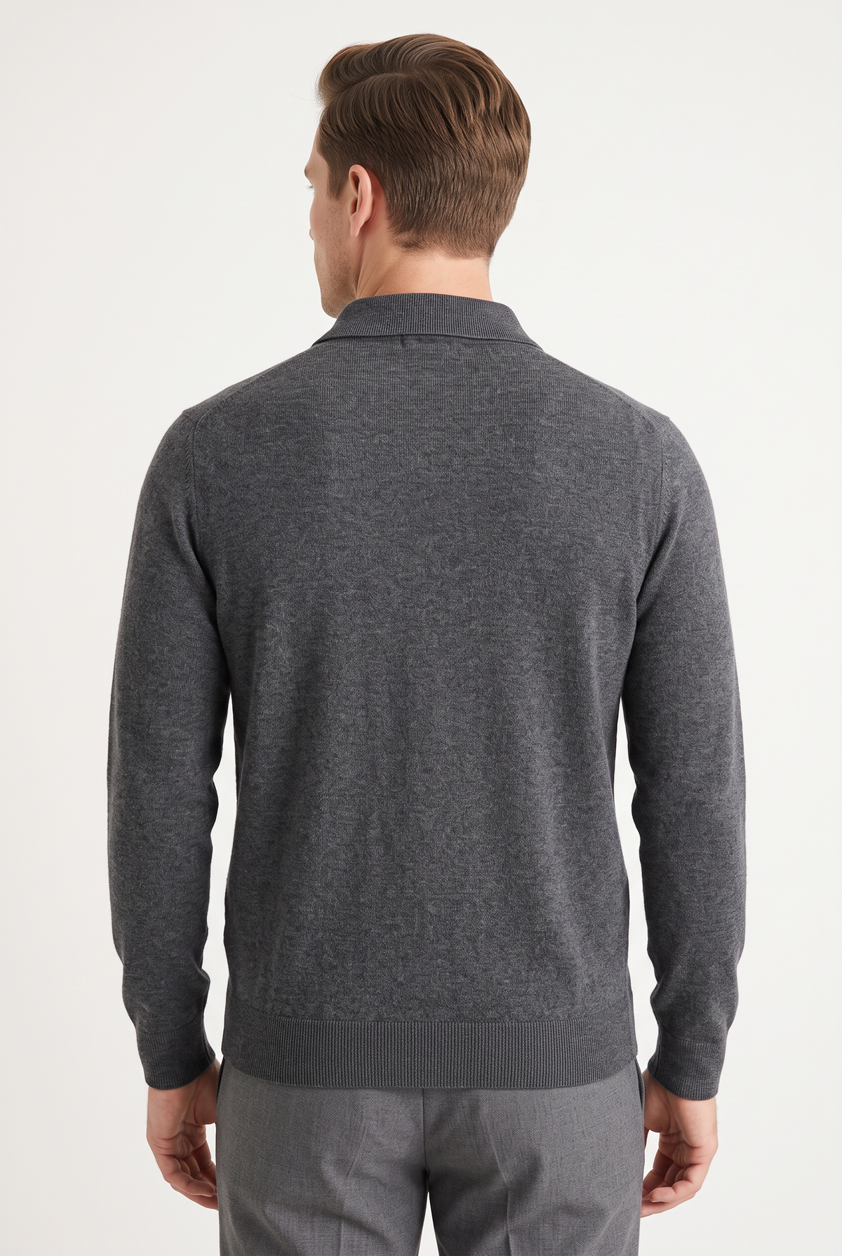 [32081-40-103] CASHMERE BLEND LS POLO