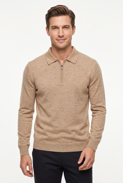 [32091-40-191] CASHMERE BLEND LS POLO