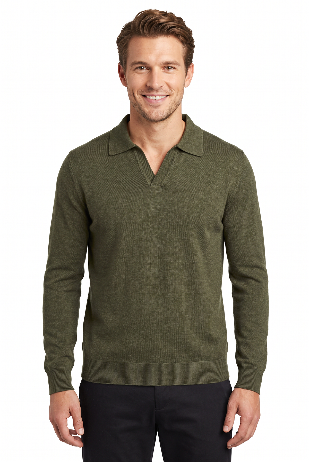 [32090-40-182] CASHMERE BLEND LS JOHNNY COLLAR
