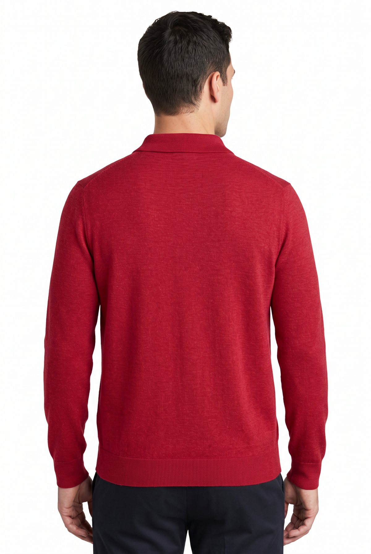 [32091-40-121] CASHMERE BLEND LS POLO