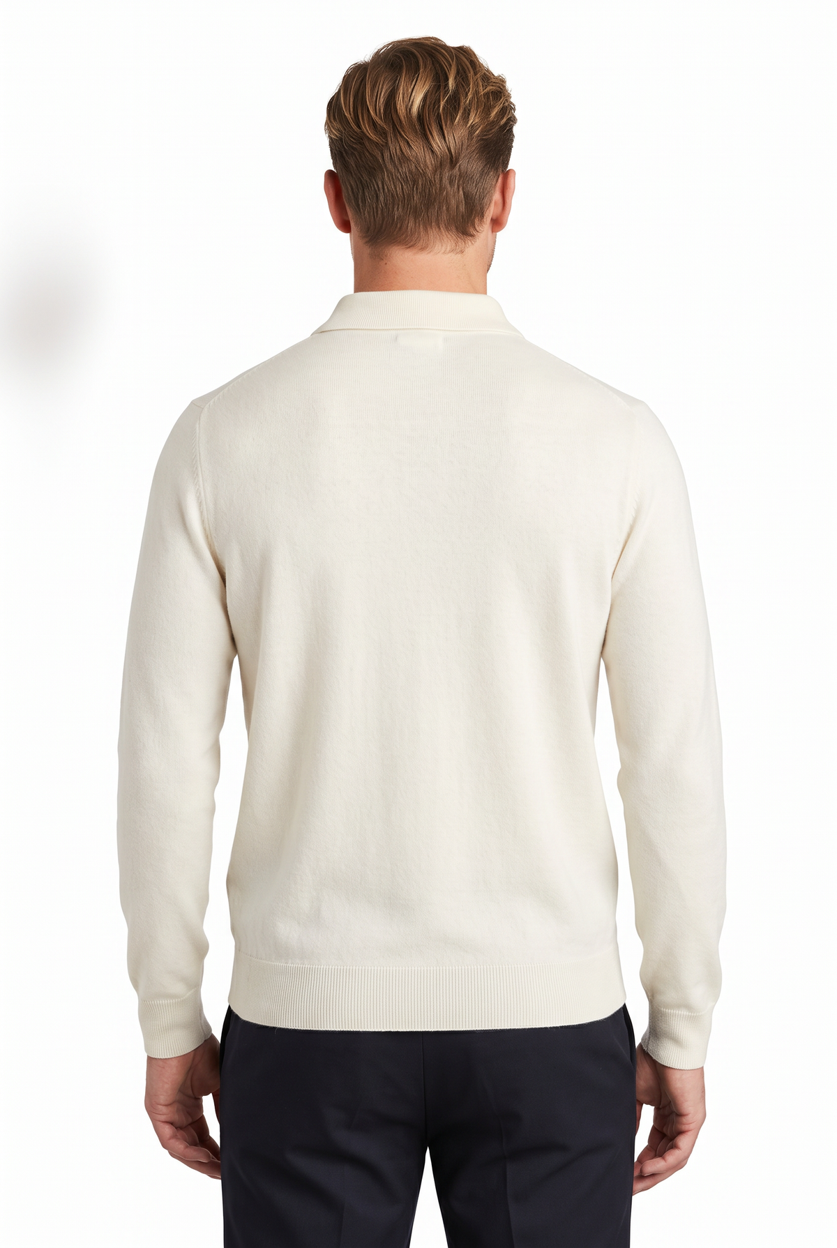 [32093-40-108] CASHMERE BLEND LS POLO