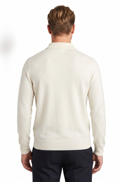 [32093-40-108] CASHMERE BLEND LS POLO