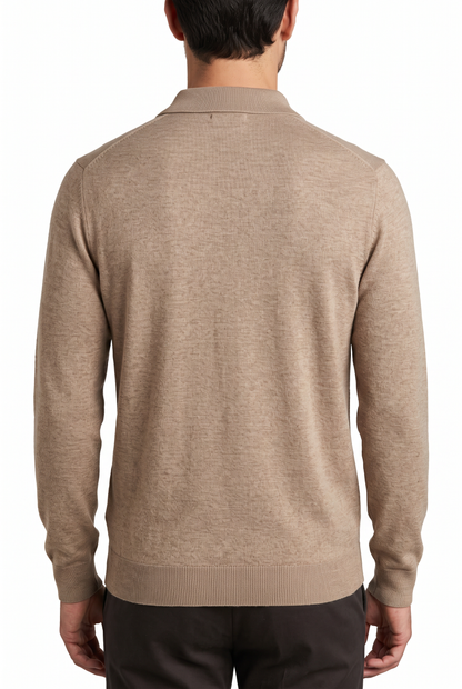 [32081-40-218] CASHMERE BLEND LS POLO