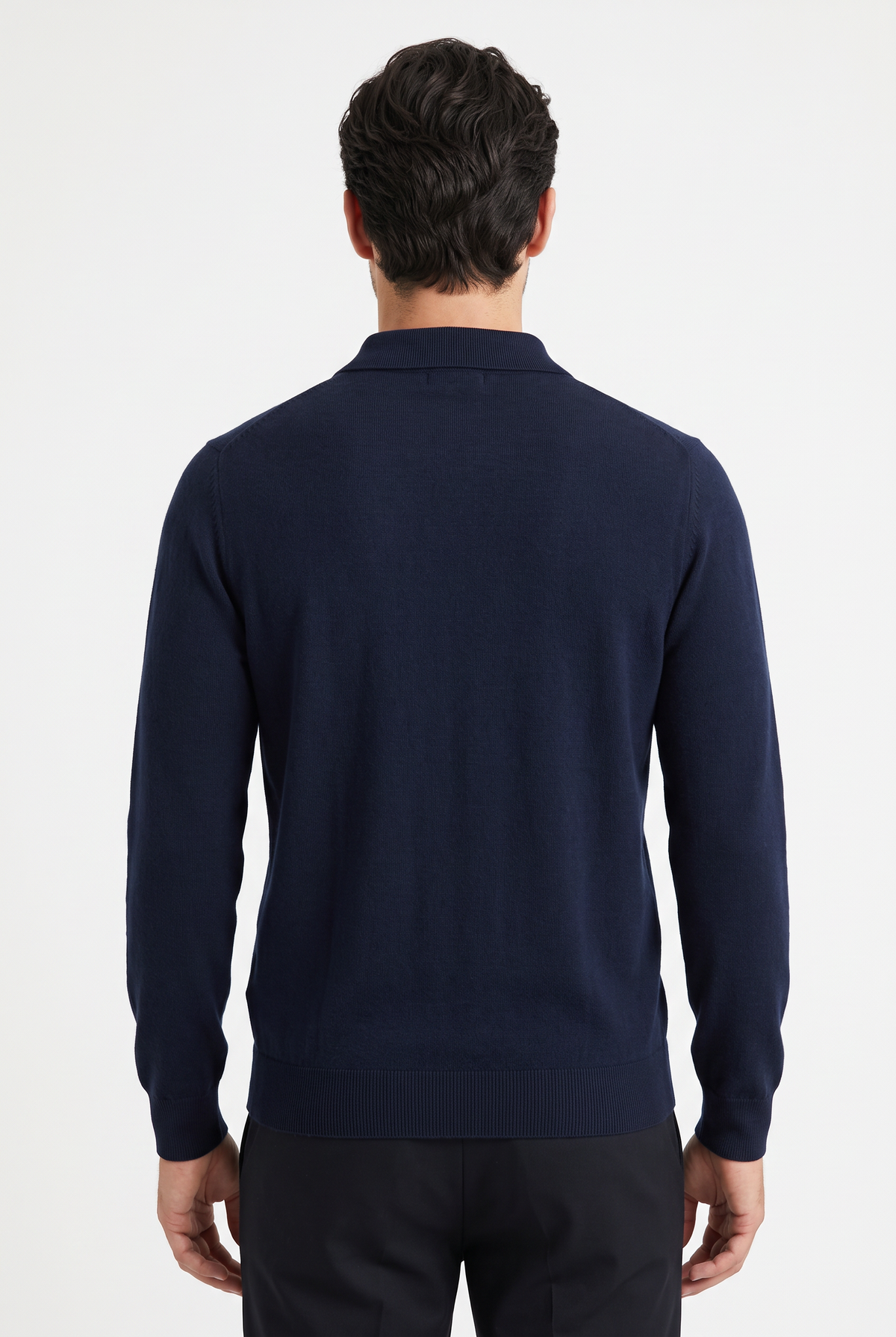 [39815-40-102] WOOL BLEND LS POLO
