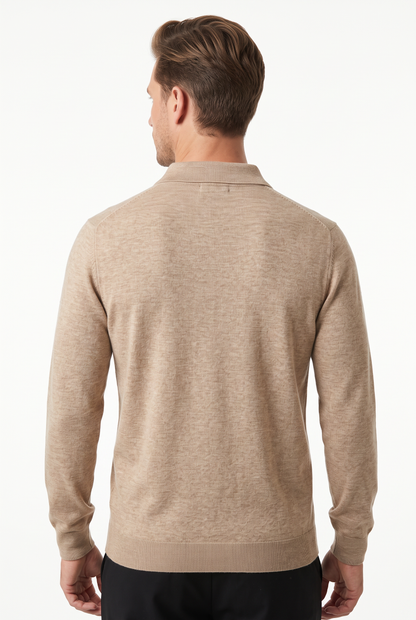 [32092-40-218] CASHMERE BLEND LS POLO