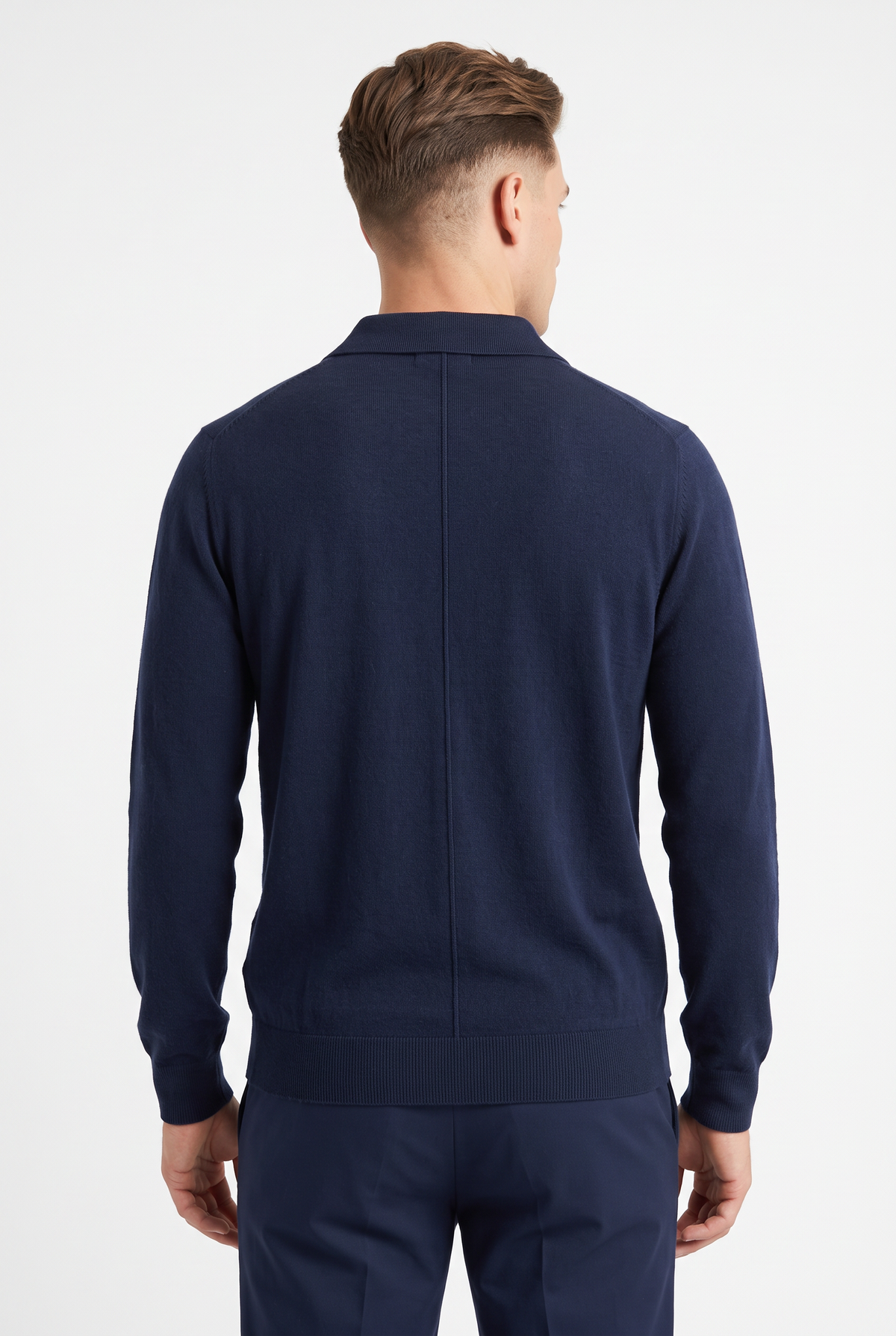 [32090-40-102] CASHMERE BLEND LS JOHNNY COLLAR