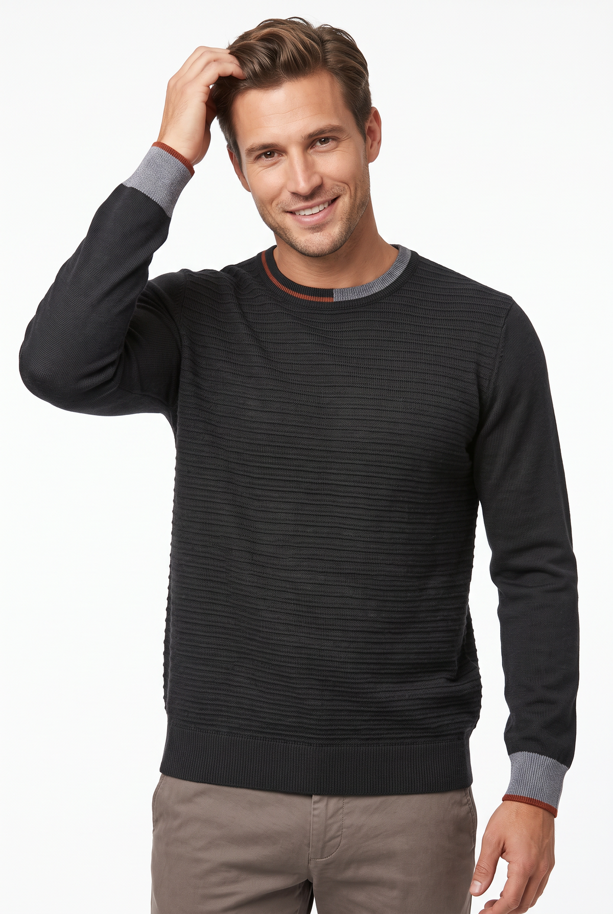 [39813-30-101] WOOL BLEND LS CREWNECK