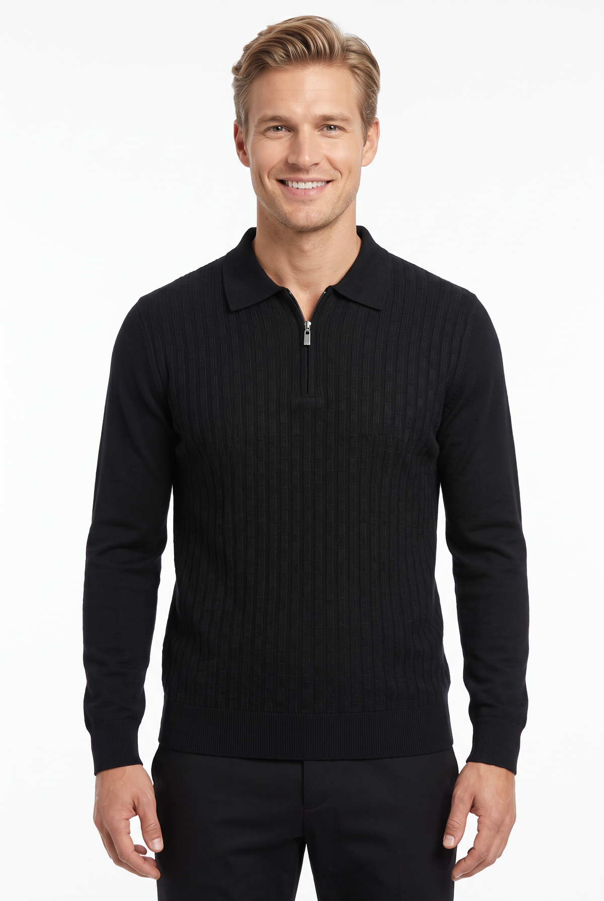 [32081-40-101] CASHMERE BLEND LS POLO