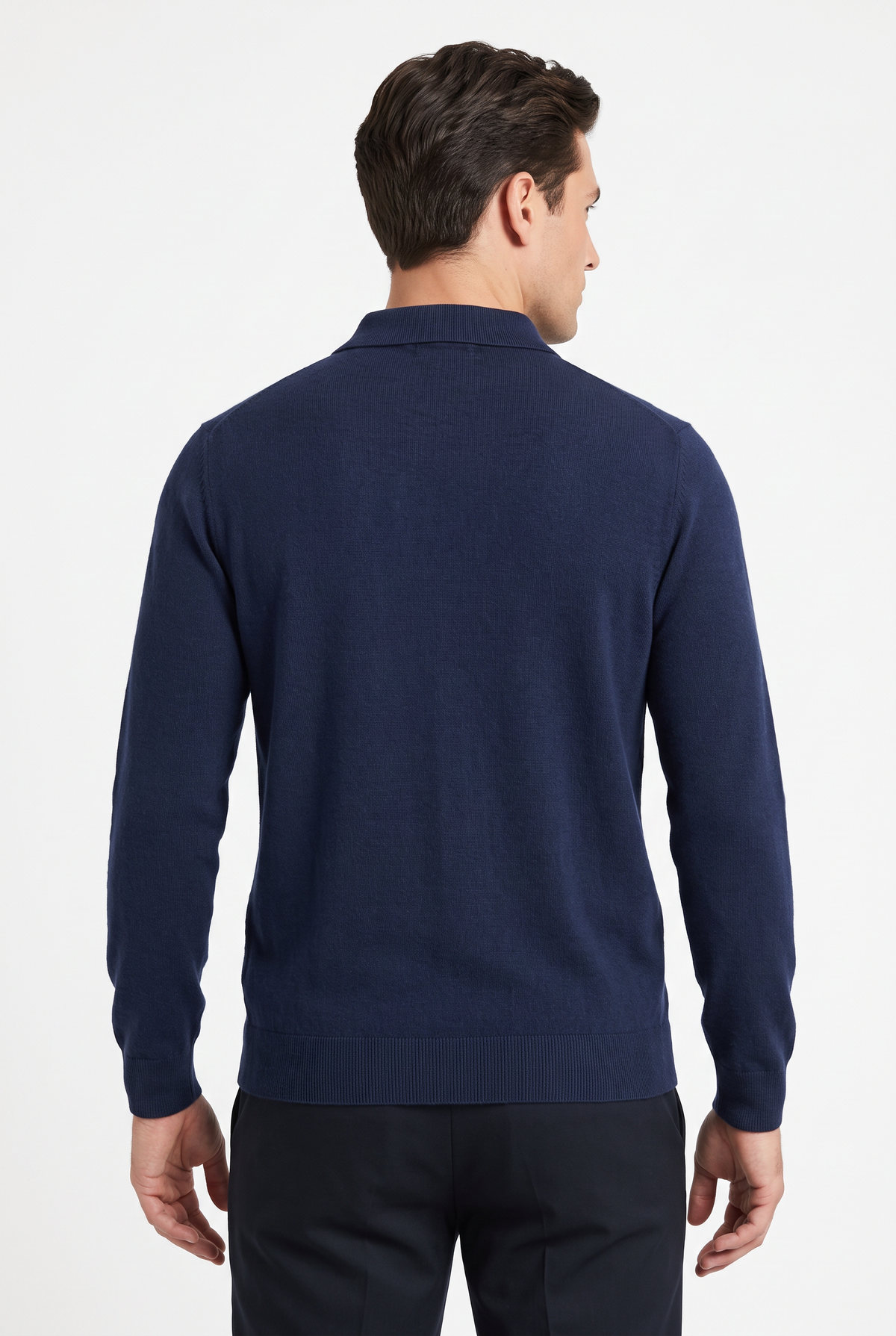 [32081-40-102] CASHMERE BLEND LS POLO