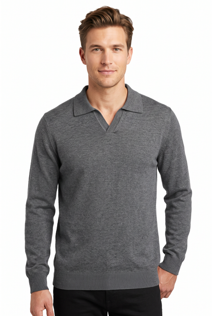 [32090-40-103] CASHMERE BLEND LS JOHNNY COLLAR