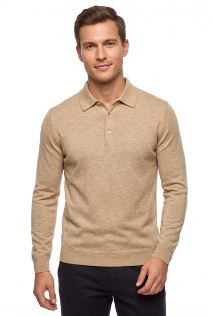 [32092-40-218] CASHMERE BLEND LS POLO
