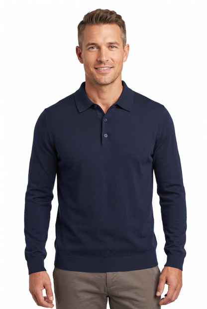 [32092-40-102] CASHMERE BLEND LS POLO