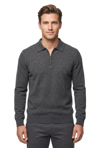[32091-40-103] CASHMERE BLEND LS POLO
