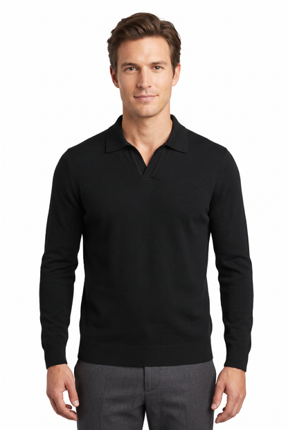 [32090-40-101] CASHMERE BLEND LS JOHNNY COLLAR