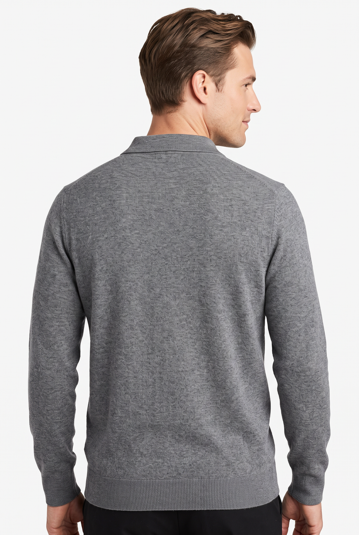 [32090-40-912] CASHMERE BLEND LS JOHNNY COLLAR