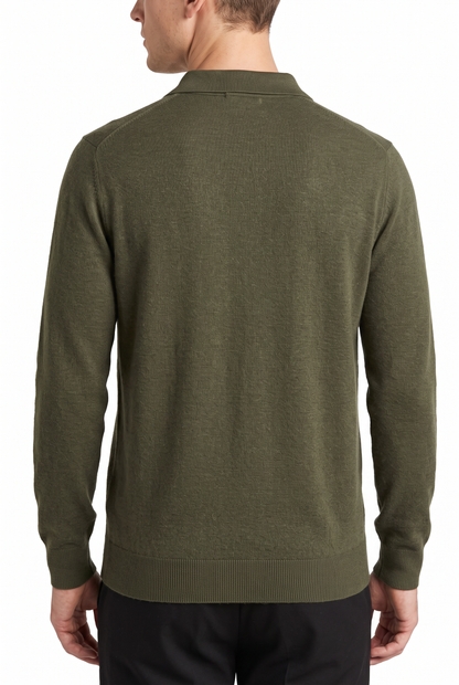 [32092-40-182] CASHMERE BLEND LS POLO