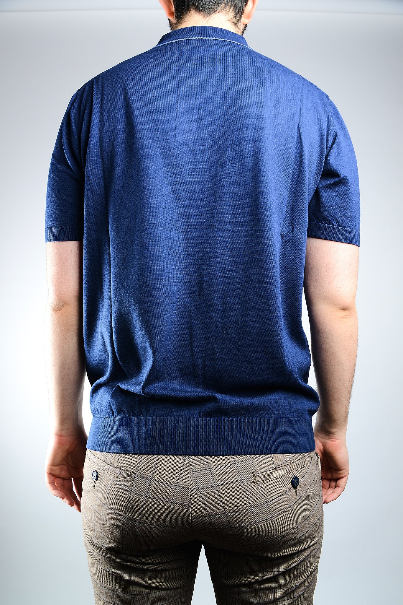 Diamond Jacquard Polo With Tipping