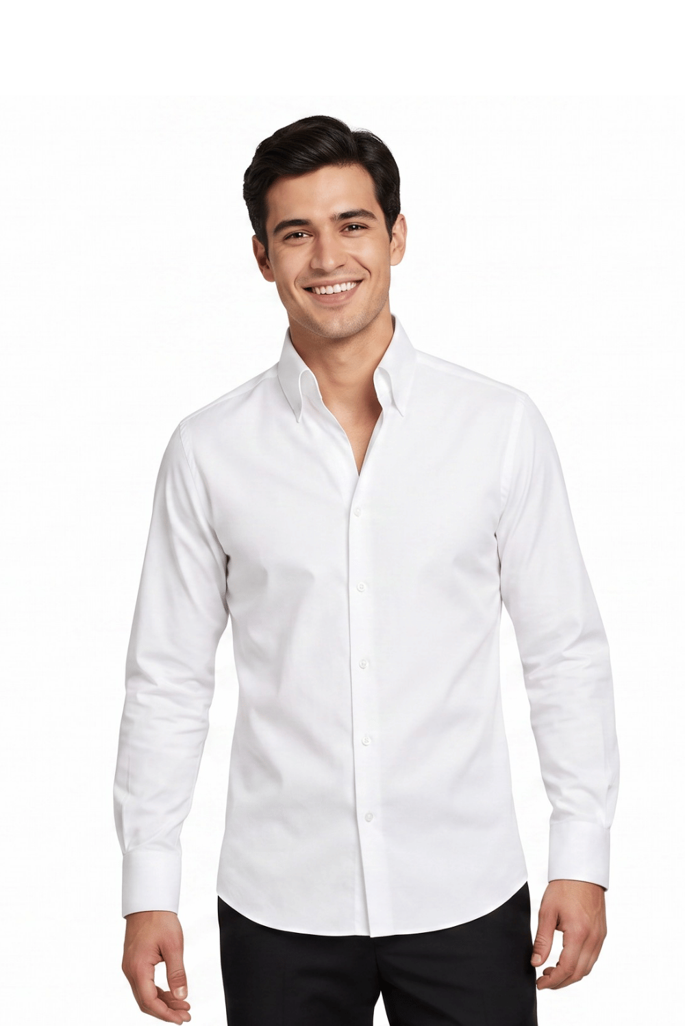 [41609-BEYAZ] Z FRENCH COLLAR DRESS SHIRT