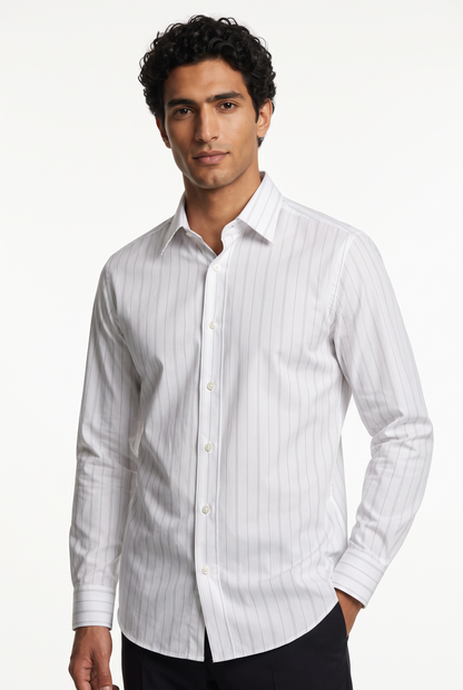 [48025-2] LS TONAL SHADOW STRIPE SHIRT