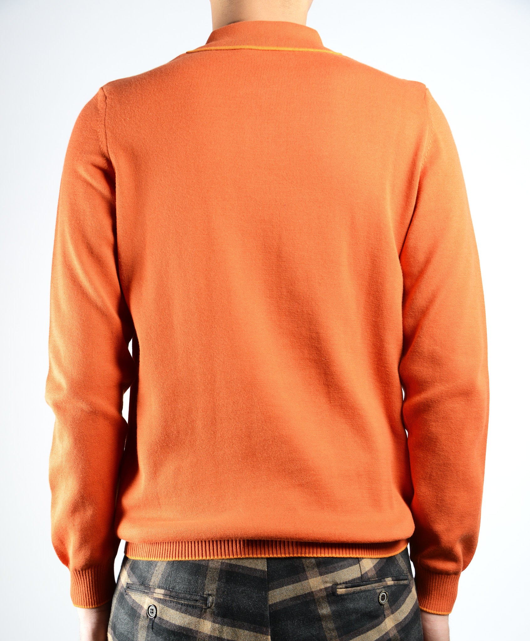 DT Tipped 1/4 Zip Polo Ls