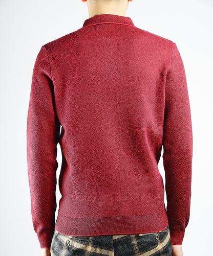 DT 1/4 Zip Melange Polo Ls