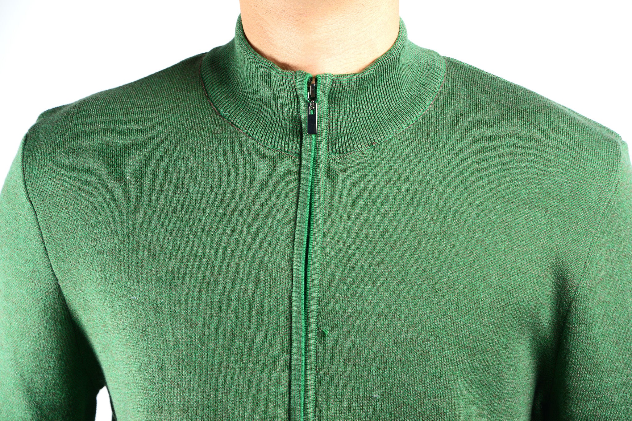 DT Full Zip Melange Polo Ls