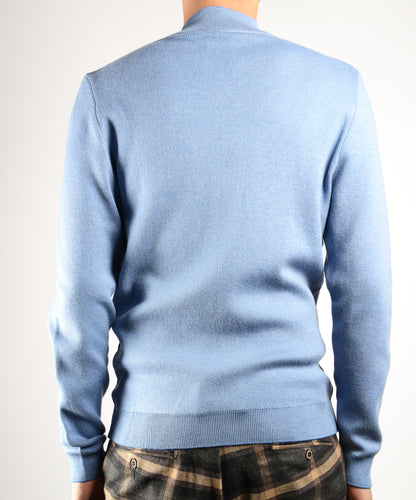 DT Full Zip Melange Polo Ls