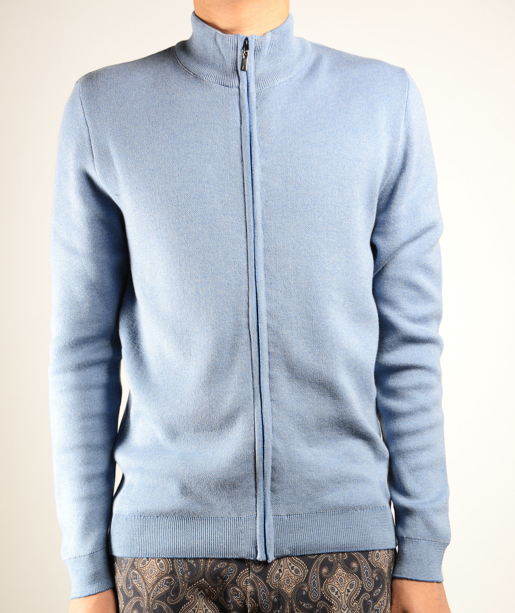DT Full Zip Melange Polo Ls